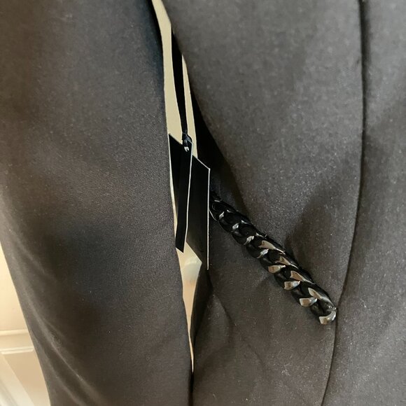 Explosion NWT Black Blazer with Chain Detail Size 42 - Picture 6 of 10
